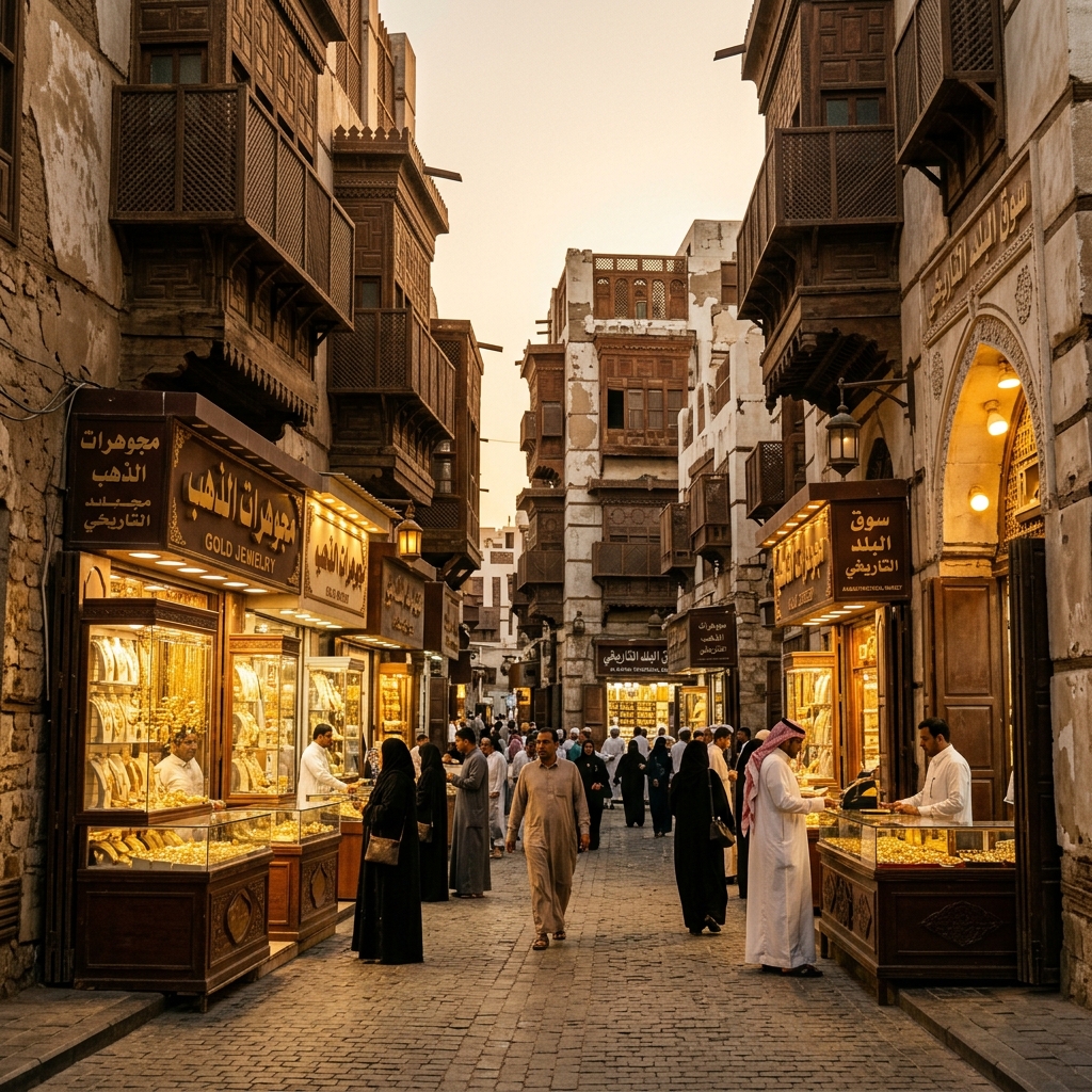 جدة التاريخية البلد، موطن أسواق الذهب العريقة
